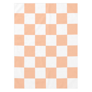 Perzik Fuzz geruit Gingham patroon Tafelkleed