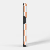 Perzik Fuzz Geruite Gingham Patroon iPhone Hoesje (Rechterkant)