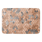 Perzik Fuzz Grijs Zeemeermin Schalen Glam #1 Badmat (Voorkant)