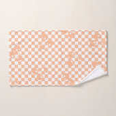 Perzik Fuzz Kersen Gingham Patroon Bad Handdoek (Handdoek)