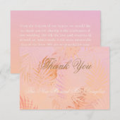 Perzik Fuzz Klassieke Minimalistische Moderne Trou Bedankkaart (Voorkant / Achterkant)