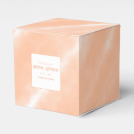 Perzik Fuzz Kleur Waterverf Abstract Patroon Bedankdoosjes