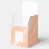 Perzik Fuzz Kleur Waterverf Abstract Patroon Bedankdoosjes (Geopend)