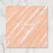 Perzik Fuzz Kleur Waterverf Abstract Patroon Bedankjes Labels (Achterkant)