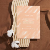 Perzik Fuzz Kleur Waterverf Abstract Patroon Bedankkaart