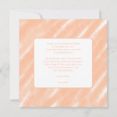 Perzik Fuzz Kleur Waterverf Abstract Patroon Bedankkaart (Achterkant)