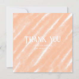 Perzik Fuzz Kleur Waterverf Abstract Patroon Bedankkaart