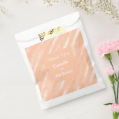 Perzik Fuzz Kleur Waterverf Abstract Patroon Bedankzakje (Gezegeld)