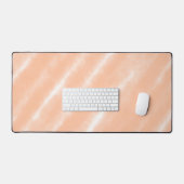Perzik Fuzz Kleur Waterverf Abstract Patroon Bureaumat (Keyboard & Muis)