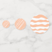 Perzik Fuzz Kleur Waterverf Abstract Patroon Confetti (Achterkanten)