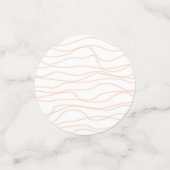 Perzik Fuzz Kleur Waterverf Abstract Patroon Confetti (Kleine voorkant)