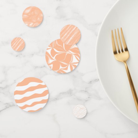 Perzik Fuzz Kleur Waterverf Abstract Patroon Confetti (Groep)