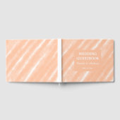 Perzik Fuzz Kleur Waterverf Abstract Patroon Gastenboek (Volledig)