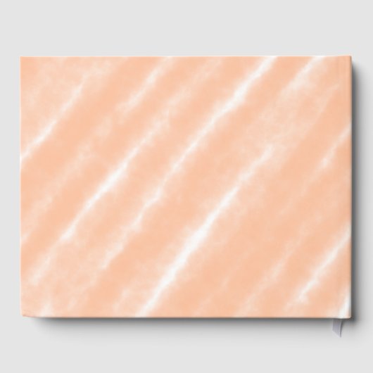 Perzik Fuzz Kleur Waterverf Abstract Patroon Gastenboek (Achterkant)