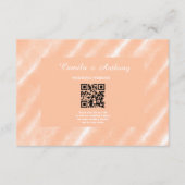 Perzik Fuzz Kleur Waterverf Abstract Patroon Informatiekaartje (Voorkant)