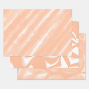 Perzik Fuzz Kleur Waterverf Abstract Patroon Inpakpapier Vel