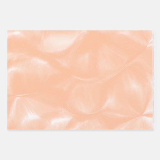 Perzik Fuzz Kleur Waterverf Abstract Patroon Inpakpapier Vel (Voorkant 3)