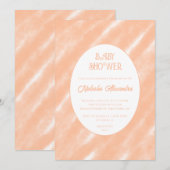 Perzik Fuzz Kleur Waterverf Abstract Patroon Kaart (Voorkant / Achterkant)