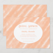 Perzik Fuzz Kleur Waterverf Abstract Patroon Kaart (Voorkant / Achterkant)