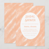 Perzik Fuzz Kleur Waterverf Abstract Patroon Kaart (Voorkant / Achterkant)