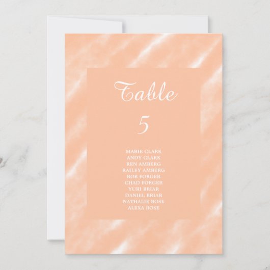 Perzik Fuzz Kleur Waterverf Abstract Patroon Kaart (Voorkant)