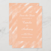 Perzik Fuzz Kleur Waterverf Abstract Patroon Kaart (Voorkant / Achterkant)