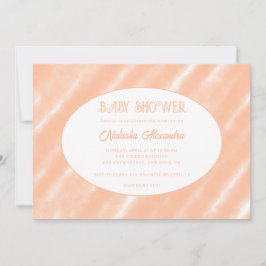 Perzik Fuzz Kleur Waterverf Abstract Patroon Kaart