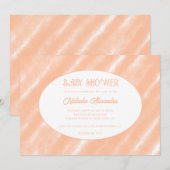 Perzik Fuzz Kleur Waterverf Abstract Patroon Kaart (Voorkant / Achterkant)