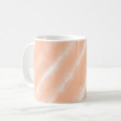 Perzik Fuzz Kleur Waterverf Abstract Patroon Koffiemok (Voorkant links)