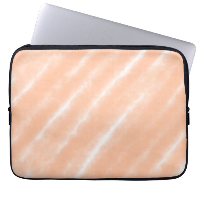 Perzik Fuzz Kleur Waterverf Abstract Patroon Laptop Sleeve (Voorkant)