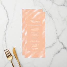 Perzik Fuzz Kleur Waterverf Abstract Patroon Menu