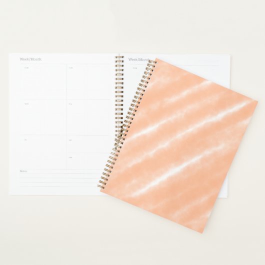 Perzik Fuzz Kleur Waterverf Abstract Patroon Planner (Display)