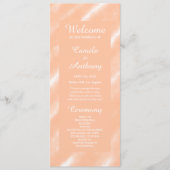 Perzik Fuzz Kleur Waterverf Abstract Patroon Programmakaart (Voorkant)