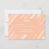 Perzik Fuzz Kleur Waterverf Abstract Patroon RSVP Kaartje (Voorkant)