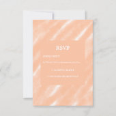 Perzik Fuzz Kleur Waterverf Abstract Patroon RSVP Kaartje (Voorkant)