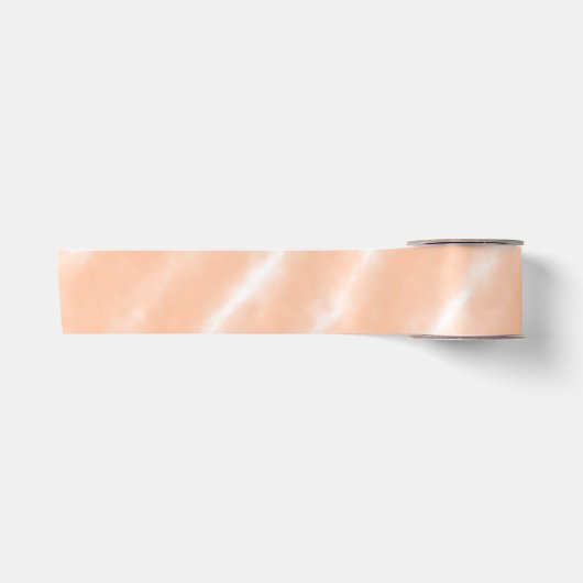 Perzik Fuzz Kleur Waterverf Abstract Patroon Satijnen Lint (Voorkant)