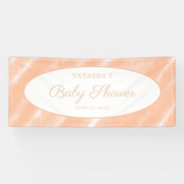 Perzik Fuzz Kleur Waterverf Abstract Patroon Spandoek