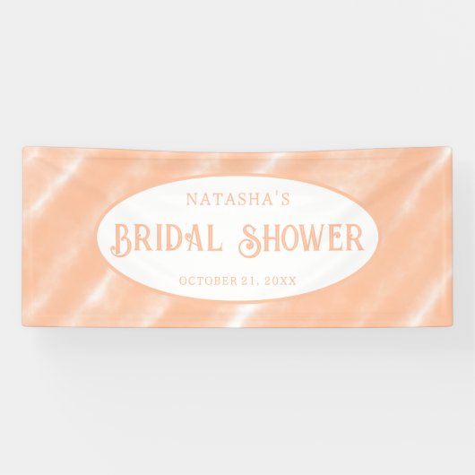 Perzik Fuzz Kleur Waterverf Abstract Patroon Spandoek (Horizontaal)