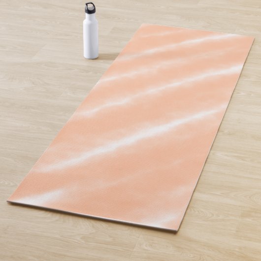 Perzik Fuzz Kleur Waterverf Abstract Patroon Yogamat (In situ)