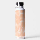 Perzik Fuzz Kleur Waterverf Abstract vervagingspat Waterfles (Rechts)