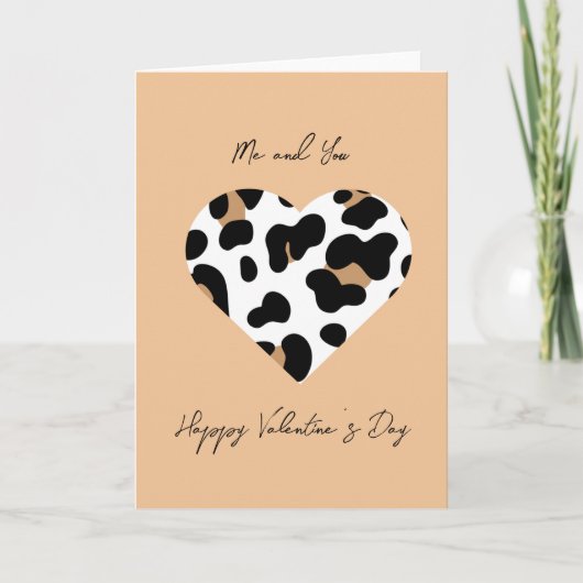 Perzik Fuzz Liefde: Aanpasbare Valentijnsdag Kaart (Voorkant)