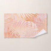 Perzik Fuzz minimalistische moderne tropische blad Bad Handdoek (Handdoek)