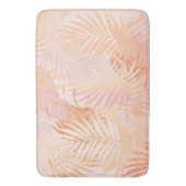 Perzik Fuzz minimalistische moderne tropische blad Badmat (Voorkant Verticaal)