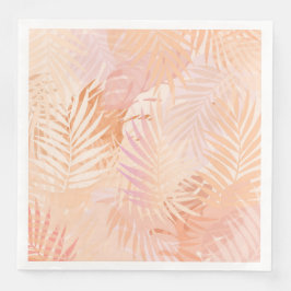 Perzik Fuzz minimalistische moderne tropische blad Servet