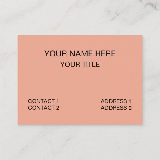 Perzik Fuzz Oranje schaakbordpatroon Visitekaartje (Achterkant)