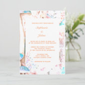 Perzik Fuzz Paddestoel Abstract Boho Woodland brui Kaart (Staand voorkant)