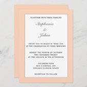 Perzik Fuzz Pastel Elegante Eenvoudige Minimale Tr Kaart (Voorkant / Achterkant)