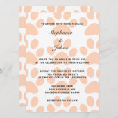 Perzik Fuzz Paw Prints Patroon Schattigee Grappige Kaart (Voorkant / Achterkant)