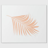 Perzik Fuzz Tropische Bruiloften Palmblad Patroon Cadeaupapier (Vlak)