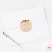 Perzik Fuzz Trouw Dank Je Ronde Sticker (Envelop)